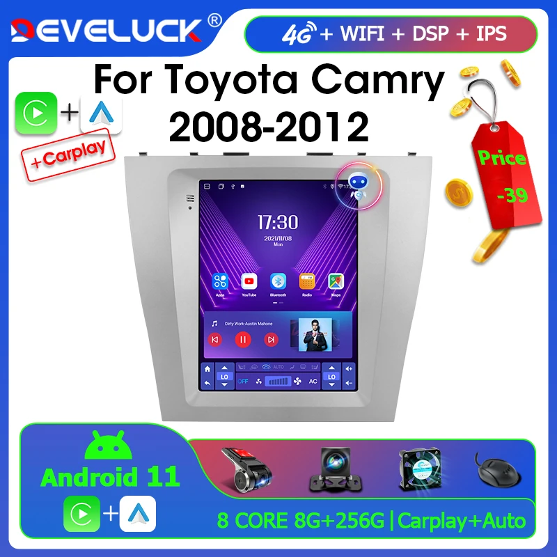 Автомагнитола 2 Din для Toyota Camry 7/XV/40/50/9,7-2008, мультимедийный видеоплеер на Android 11, с GPS-Навигатором, типоразмер 2 Din
Автомагнитола 2 Din для Toyota Camry 7/XV/40/50/9,7-2008, мультимедийный видеоплеер на Android 11, с GPS-Навигатором, типоразмер 2 Din