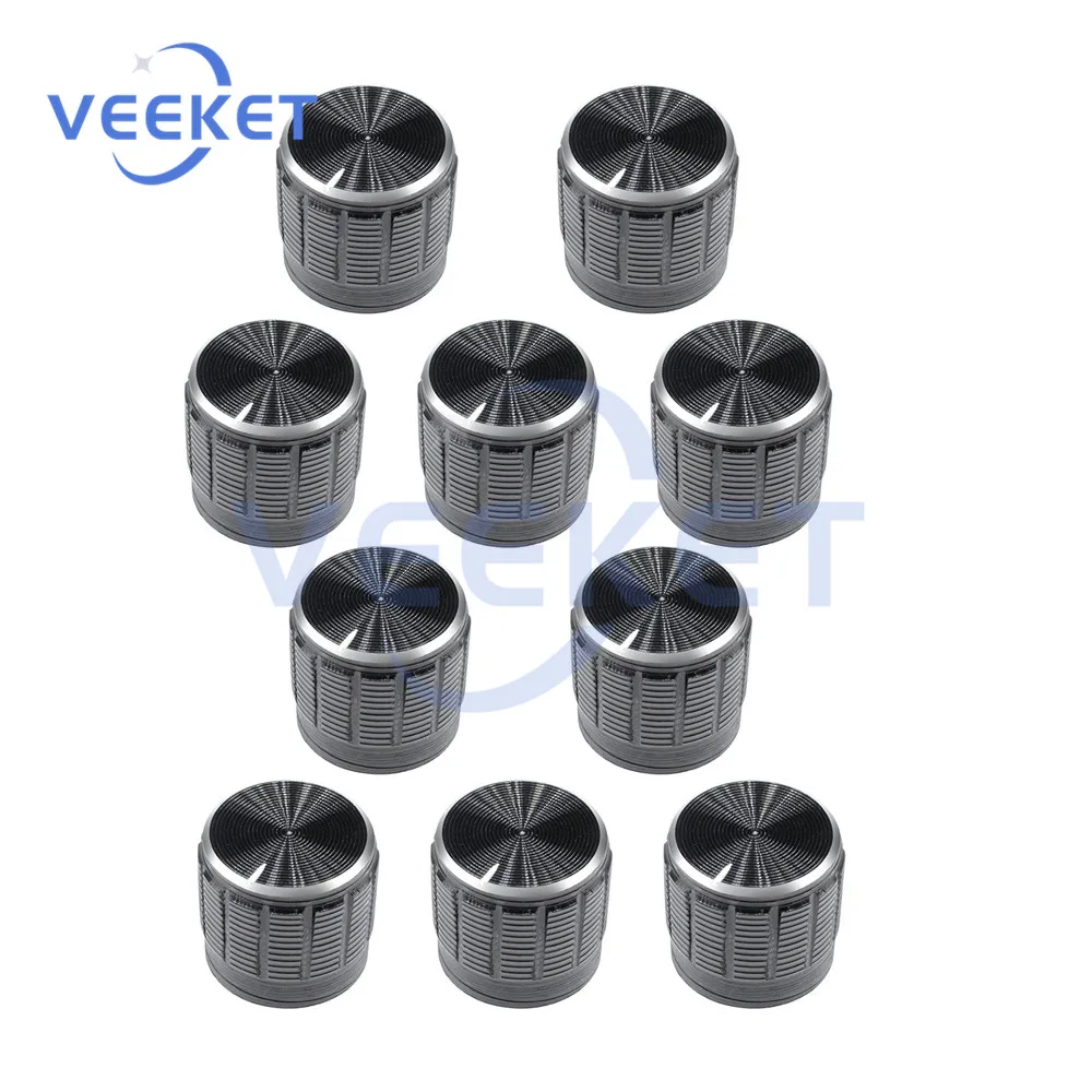 10PCS 6mm Potentiometer knobs Black Metal Volume Control Rotary Knobs Caps Knurled Shaft Potentiometer Control Knob 15X17MM
10PCS 6mm Potentiometer knobs Black Metal Volume Control Rotary Knobs Caps Knurled Shaft Potentiometer Control Knob 15X17MM
