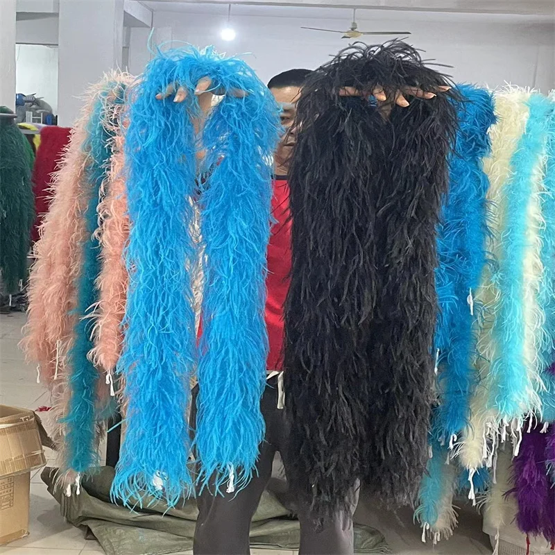 2 Meters Ostrich Feathers Boa Thick for Wedding Carnival Party Decor Plume Shawl/Scarf Costume Clothing Sewing Accessories
2 Meters Ostrich Feathers Boa Thick for Wedding Carnival Party Decor Plume Shawl/Scarf Costume Clothing Sewing Accessories