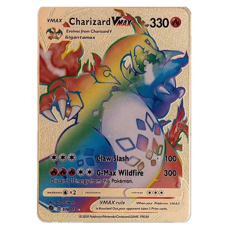 2021 NEW Pokemon Cards Metal Card V Card PIKACHU Charizard Golden Vmax Card Kids Game Collection Cards Christmas Gift
2021 NEW Pokemon Cards Metal Card V Card PIKACHU Charizard Golden Vmax Card Kids Game Collection Cards Christmas Gift