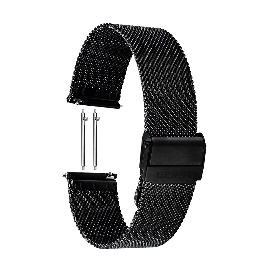 BERNY 16/18/20/22mm Watch Strap Stainless Steel Mesh Strap Fine woven grain Watch replace Band Skin Breathable Watch Accessories
BERNY 16/18/20/22mm Watch Strap Stainless Steel Mesh Strap Fine woven grain Watch replace Band Skin Breathable Watch Accessories