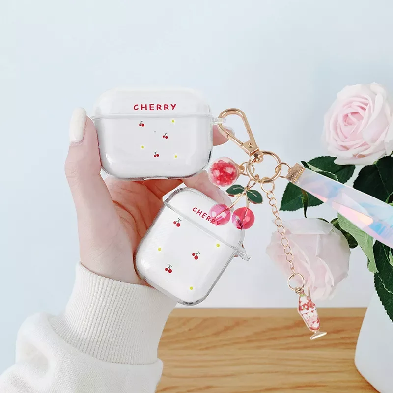 1Pc Cute Cherry Pattern Clear TPU Soft Cover For AirPods Pro 3 Wireless Bluetooth Earphone Case For AirPods 1 2 Cover Key Ring
1Pc Cute Cherry Pattern Clear TPU Soft Cover For AirPods Pro 3 Wireless Bluetooth Earphone Case For AirPods 1 2 Cover Key Ring