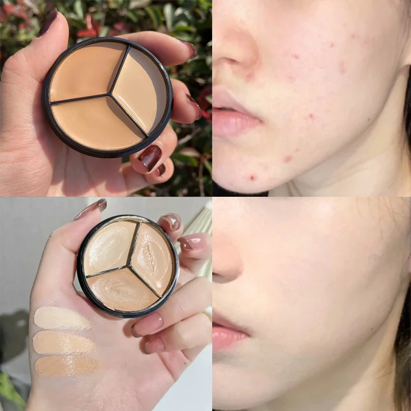 3-Color Concealer Palette Moisturize Longlasting Cover Up Dark Circles Acne Marks Nasolabial Lines Suit for All Skin Face Makeup
3-Color Concealer Palette Moisturize Longlasting Cover Up Dark Circles Acne Marks Nasolabial Lines Suit for All Skin Face Makeup