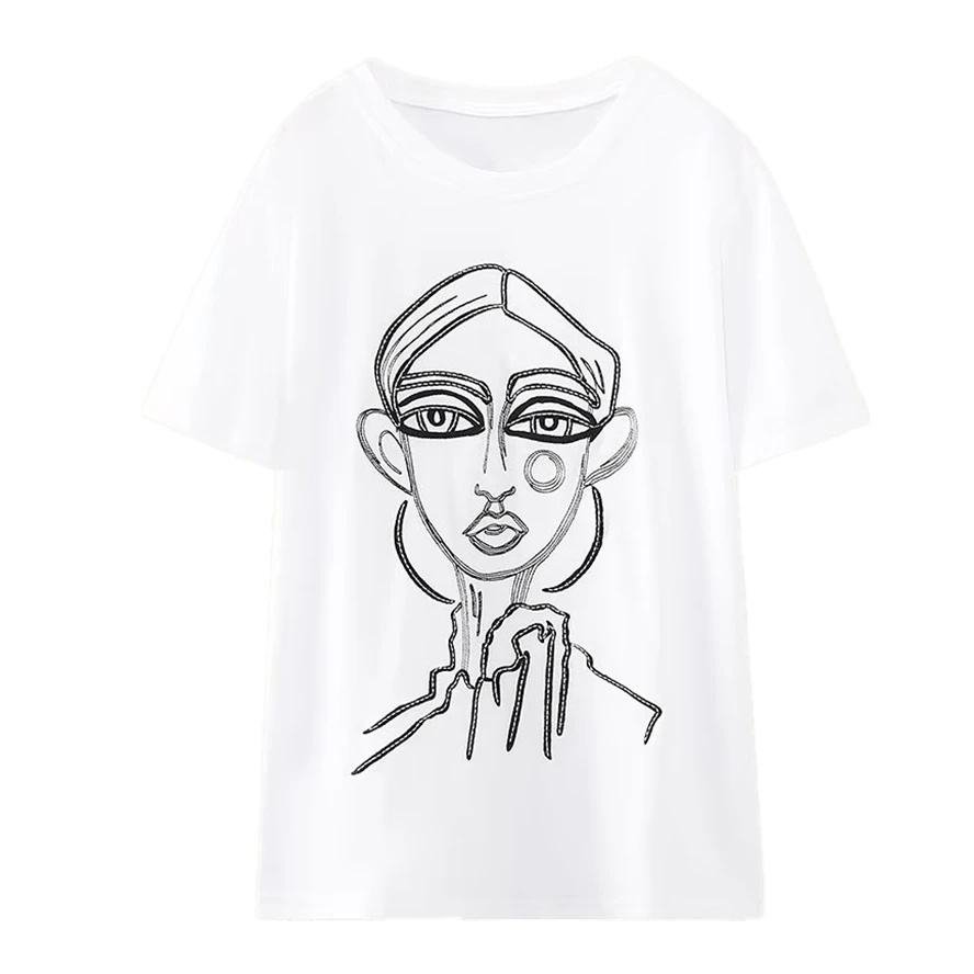 Elmsk Fashion Girls Printed White Summer T-Shirt Solid Color Round Neck Casual T-Shirt Tops Women
Elmsk Fashion Girls Printed White Summer T-Shirt Solid Color Round Neck Casual T-Shirt Tops Women