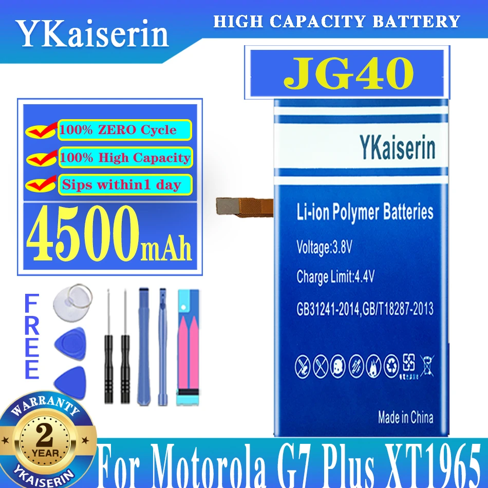 YKaiserin New High Qualtiy JG40 4500mAh Battery For Motorola Moto G7 Plus G7Plus Global XT1965-3 XT1965-2 XT1965 XT1965 Battery
YKaiserin New High Qualtiy JG40 4500mAh Battery For Motorola Moto G7 Plus G7Plus Global XT1965-3 XT1965-2 XT1965 XT1965 Battery