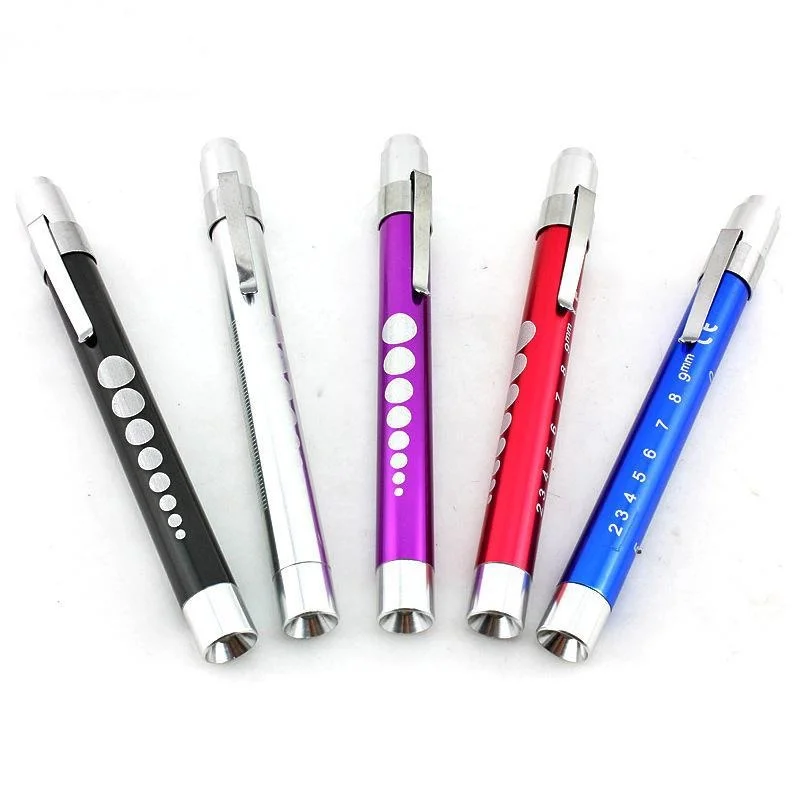 100Pcs Graduated Aluminum Pen Pupil Lamp Pen Flashlight Medical Flashlight Yellow White Light Round Head Flat Head
100Pcs Graduated Aluminum Pen Pupil Lamp Pen Flashlight Medical Flashlight Yellow White Light Round Head Flat Head