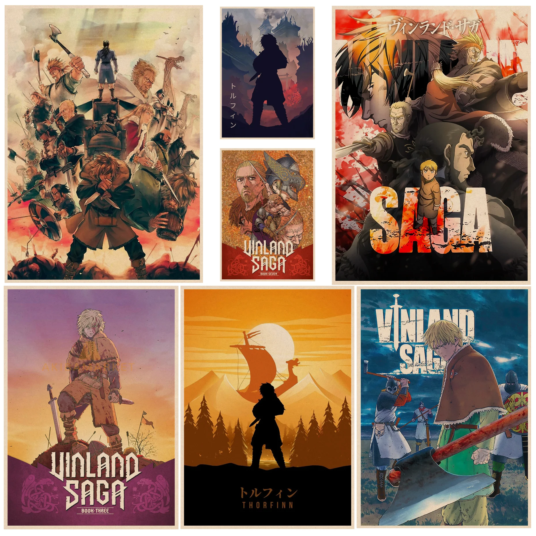 Vinland Saga Anime Manga DIY Poster Kraft Paper Vintage Poster Wall Art Painting Study Home Decor
Vinland Saga Anime Manga DIY Poster Kraft Paper Vintage Poster Wall Art Painting Study Home Decor