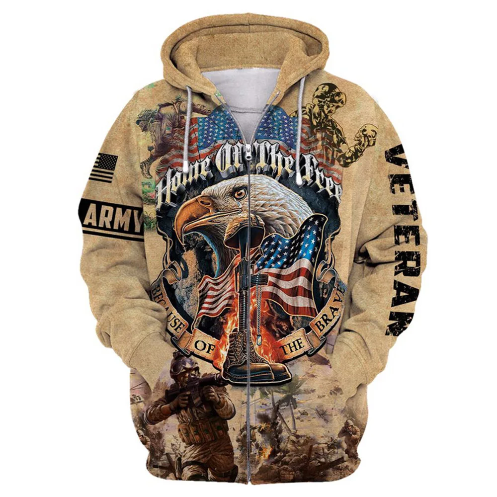 Letter Print Cardigan Hooded Men's Hoodies New Fashion Men Military Khaki Veteran Camo Pullover Harajuk Funny Casual Hoodie
Letter Print Cardigan Hooded Men's Hoodies New Fashion Men Military Khaki Veteran Camo Pullover Harajuk Funny Casual Hoodie