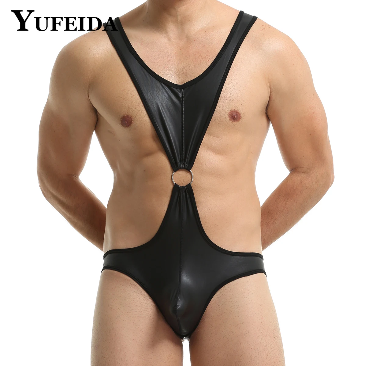 YUFEIDA Mens Sexy Lingerie Catsuit Gay Faux Leather Erotic Bodysuit Thong Underwear Jumpsuit Male Bar Bandage G-Strings Teddies
YUFEIDA Mens Sexy Lingerie Catsuit Gay Faux Leather Erotic Bodysuit Thong Underwear Jumpsuit Male Bar Bandage G-Strings Teddies