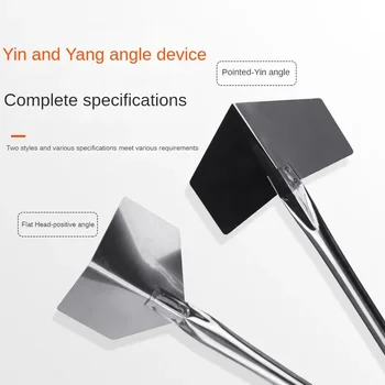 Stainless Steel Yin and Yang Angle Plasterboard Putty Leveling Tool Angle Puller Knife Cleaning Stucco Tool Finisher