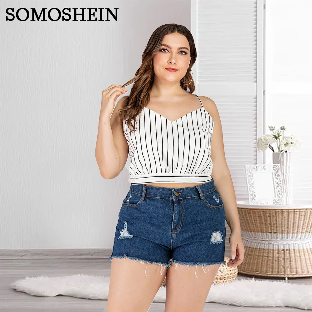 SOMOSHEIN Plus Size Women Clothing Summer Sexy Striped Tube Top Off Shoulder Slim Strap Casual Tank Top Wholesale Dropshipping
SOMOSHEIN Plus Size Women Clothing Summer Sexy Striped Tube Top Off Shoulder Slim Strap Casual Tank Top Wholesale Dropshipping
