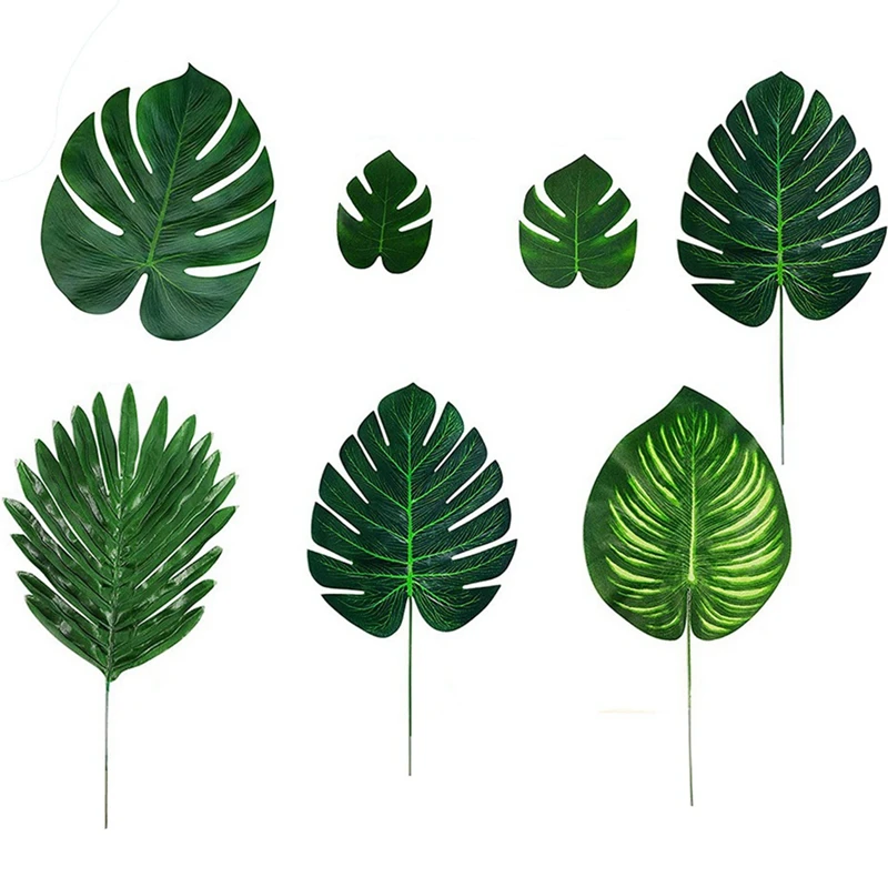 105PCS Tropical Palm Leaves Plants Artificial-105Pcs 7 Kinds Green Leaf, Party Table Decorations
105PCS Tropical Palm Leaves Plants Artificial-105Pcs 7 Kinds Green Leaf, Party Table Decorations