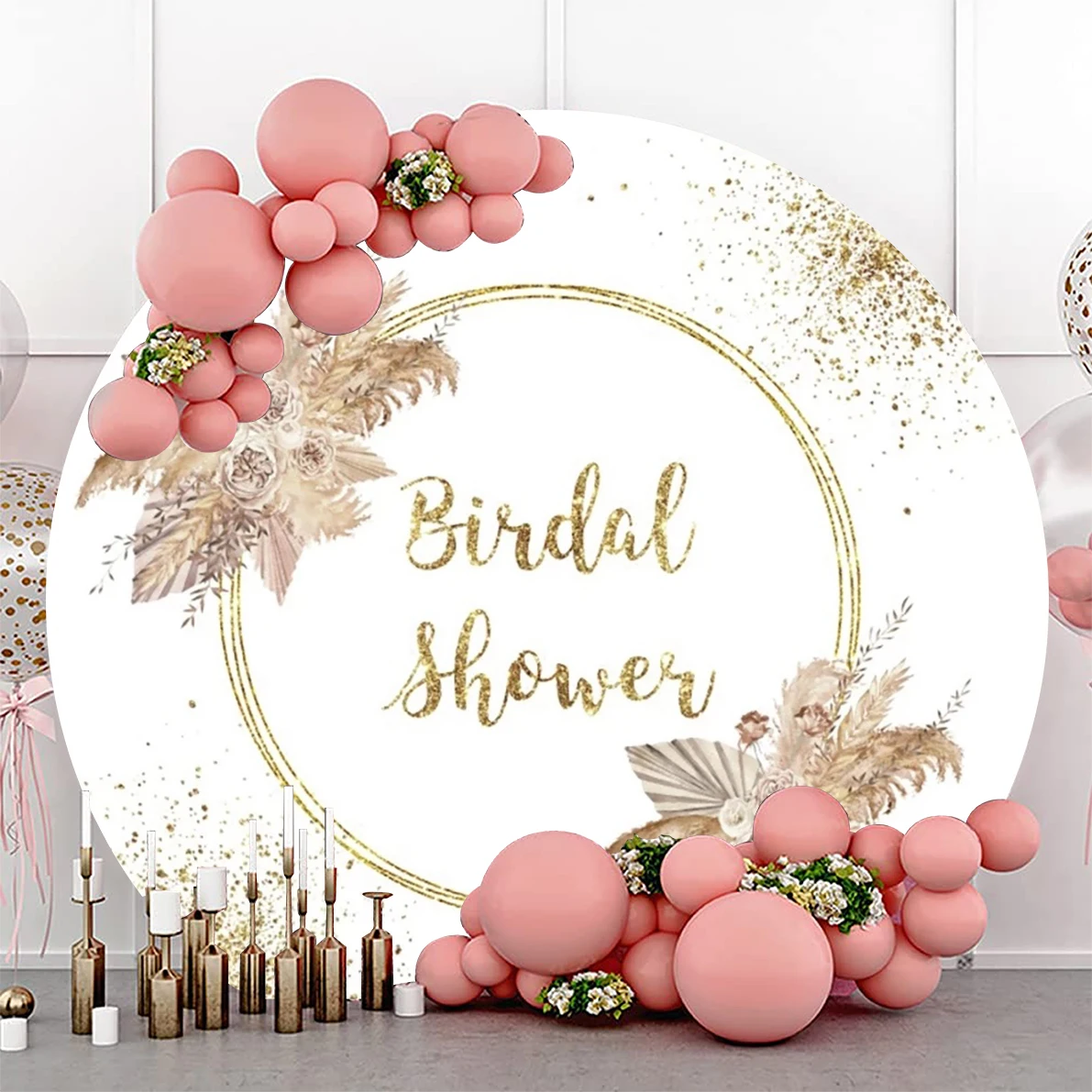Bride Shower Bohemia Round Backdrop Photography Background Wedding Background Bridal Shower Portrait Poster Gold Circle Covers
Bride Shower Bohemia Round Backdrop Photography Background Wedding Background Bridal Shower Portrait Poster Gold Circle Covers