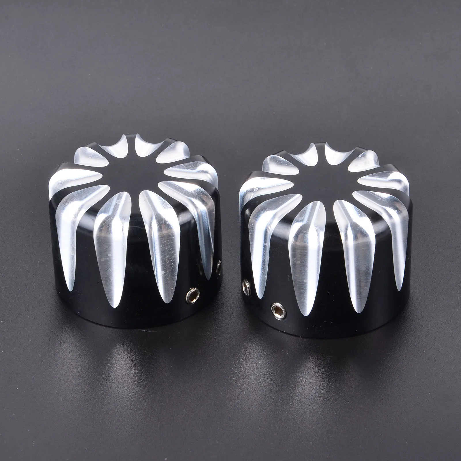 1 Pair Motorcycle Front Axle Nut Covers Caps Bolt Aluminum Black/Chrome For Harley Davidson Dyna Touring and Trike models
1 Pair Motorcycle Front Axle Nut Covers Caps Bolt Aluminum Black/Chrome For Harley Davidson Dyna Touring and Trike models