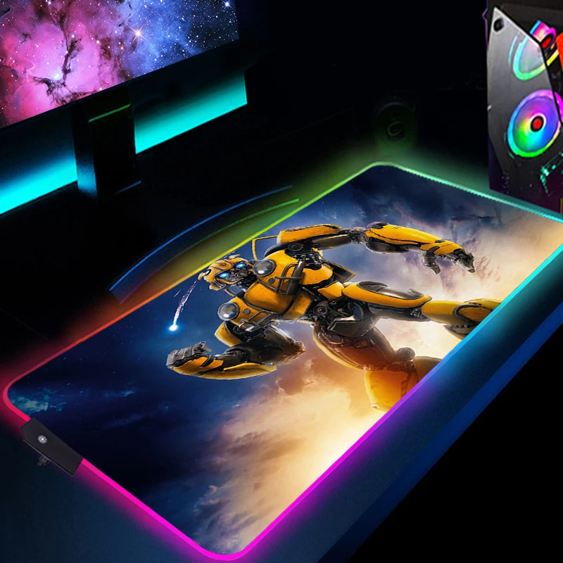 Трансформеры Bumblebee RGB настольная Защита большой коврик для мыши Xxl светящийся с проводом аксессуары для ПК подсветка коврик для мыши геймерс...
Трансформеры Bumblebee RGB настольная Защита большой коврик для мыши Xxl светящийся с проводом аксессуары для ПК подсветка коврик для мыши геймерс...