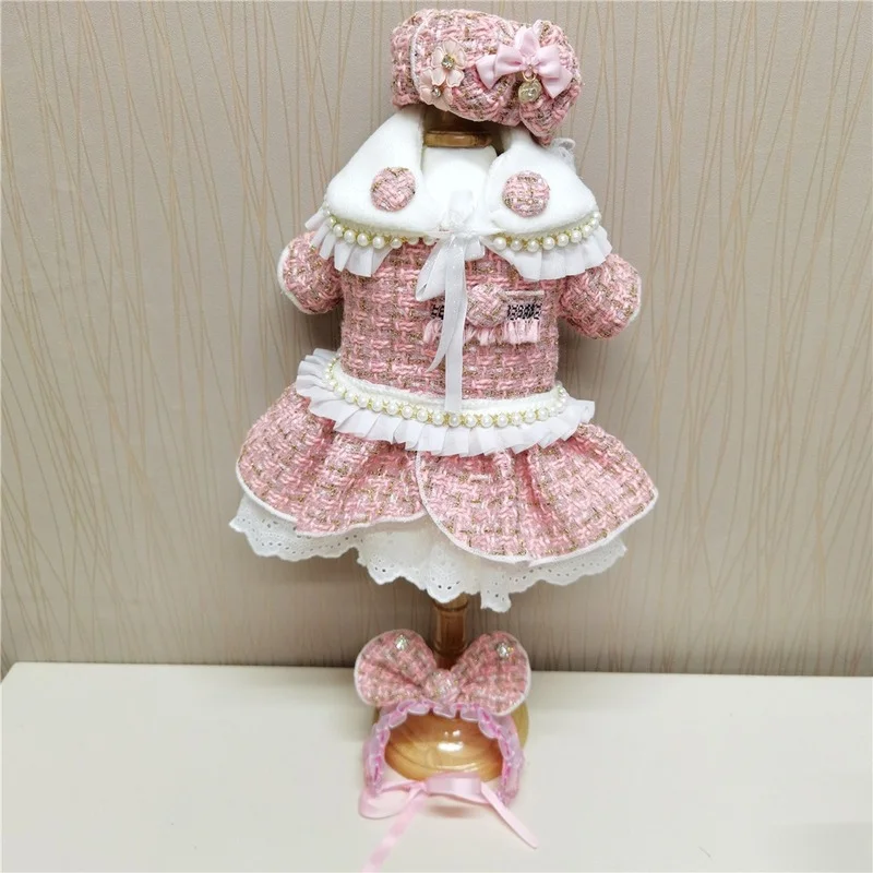 Princess Dress Coat Dog Clothes Woolen Thermal Warm Dogs Clothing Pet Outfits Cute Winter Yorkies Print Pink Girl Collar Perro 
Princess Dress Coat Dog Clothes Woolen Thermal Warm Dogs Clothing Pet Outfits Cute Winter Yorkies Print Pink Girl Collar Perro