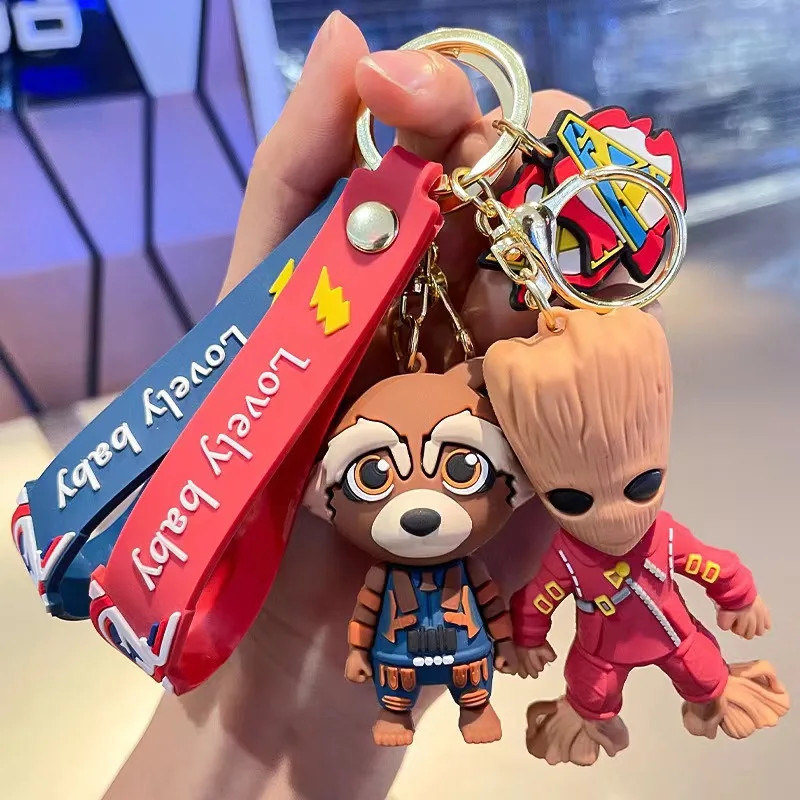 Anime Marvel Groots Keychain Cartoon Rocket Raccoon Cute Doll Keyring Ornament Key Chain Car Pendant Kids Gift
Anime Marvel Groots Keychain Cartoon Rocket Raccoon Cute Doll Keyring Ornament Key Chain Car Pendant Kids Gift
