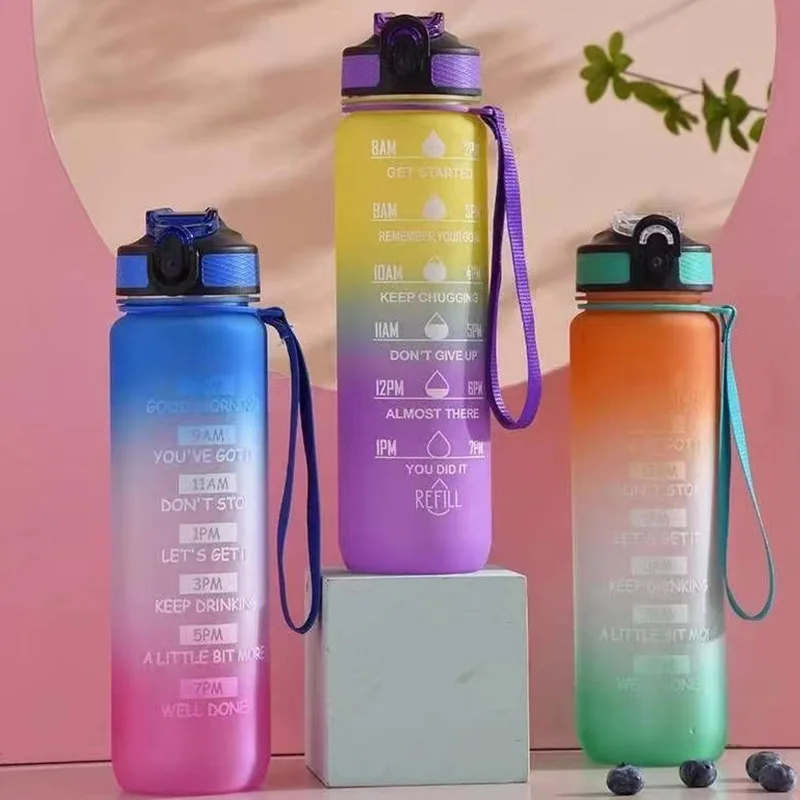 1L Bouncing Cover Gradual Color Change Large Caliber Water Cup Outdoor Sports Simple Fashion Straw Cup Lifting Rope Plastic Cup
1L Bouncing Cover Gradual Color Change Large Caliber Water Cup Outdoor Sports Simple Fashion Straw Cup Lifting Rope Plastic Cup