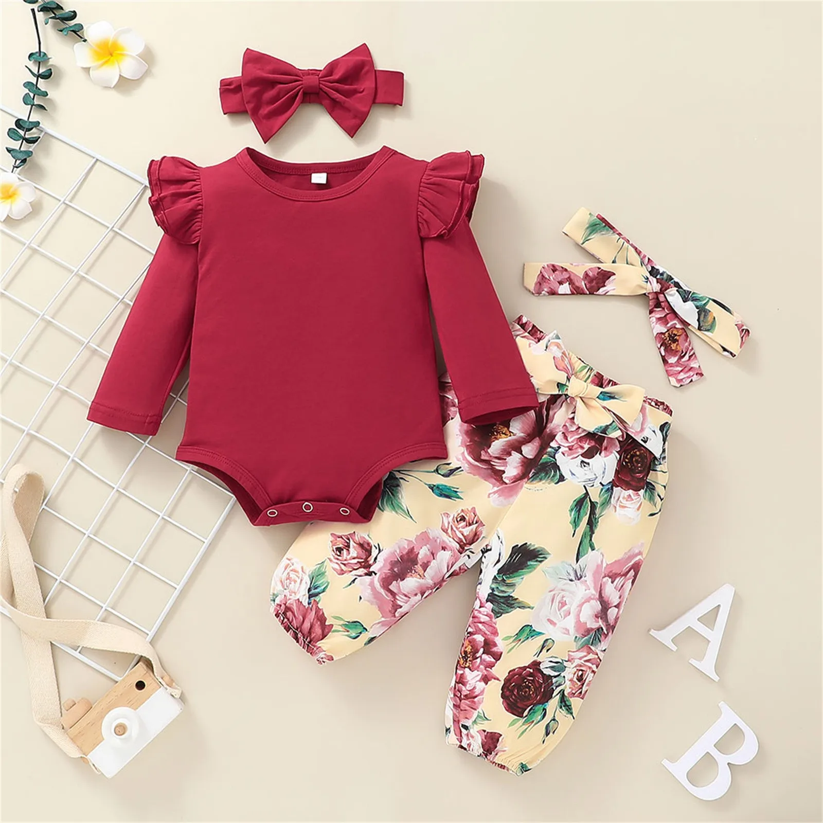 Black Top Teen Toddler Infant Baby Girls Clothes Flower Printed Long Sleeves Tops Pants With Headband Clothes Sets Outfits
Black Top Teen Toddler Infant Baby Girls Clothes Flower Printed Long Sleeves Tops Pants With Headband Clothes Sets Outfits