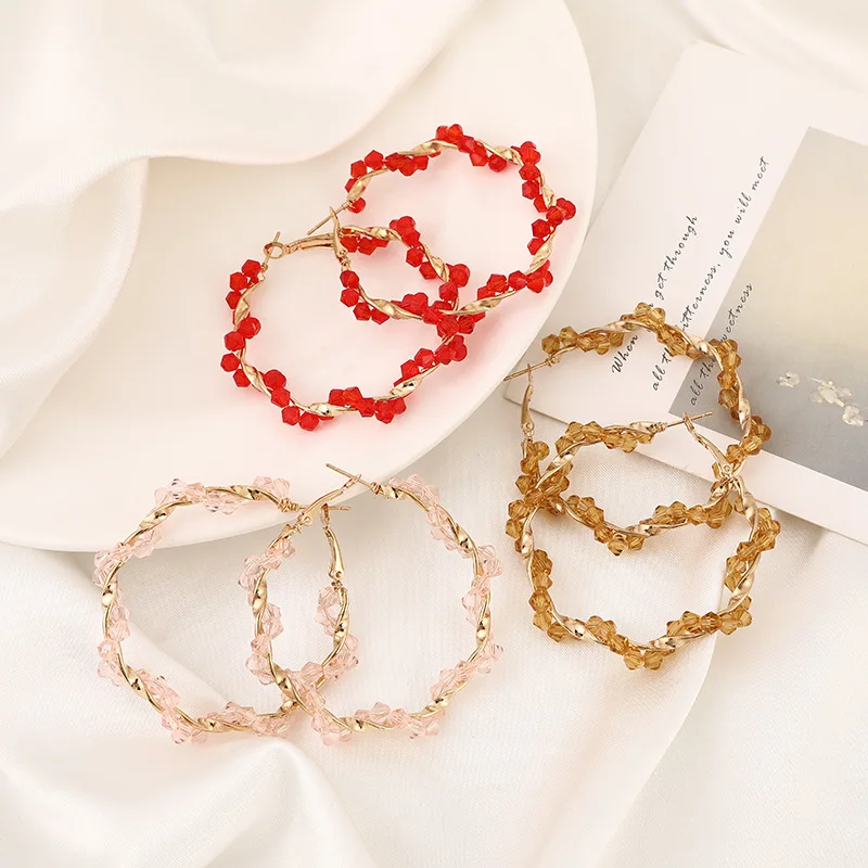 Rice bead earrings Hand woven fashion circle Beading Winding Simplicity Bohemia Versatile alloy ma'am Fringed earrings
Rice bead earrings Hand woven fashion circle Beading Winding Simplicity Bohemia Versatile alloy ma'am Fringed earrings