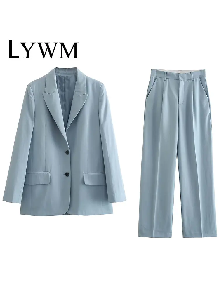LYWM Women Fashion 2 Piece Suits Single Breasted Blazer & Vintage Front Zipper Trousers Female Office Lady Blazer Pants Set
LYWM Women Fashion 2 Piece Suits Single Breasted Blazer & Vintage Front Zipper Trousers Female Office Lady Blazer Pants Set