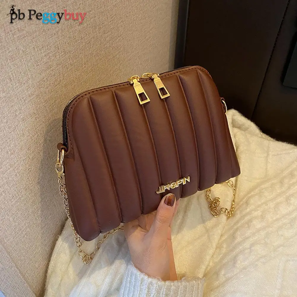 Women Crossbody Bags Fashionable PU Leather Zipper Solid Color Bag Casual Ladies Bucket Shoulder Shell Casual Chain Handbags
Women Crossbody Bags Fashionable PU Leather Zipper Solid Color Bag Casual Ladies Bucket Shoulder Shell Casual Chain Handbags