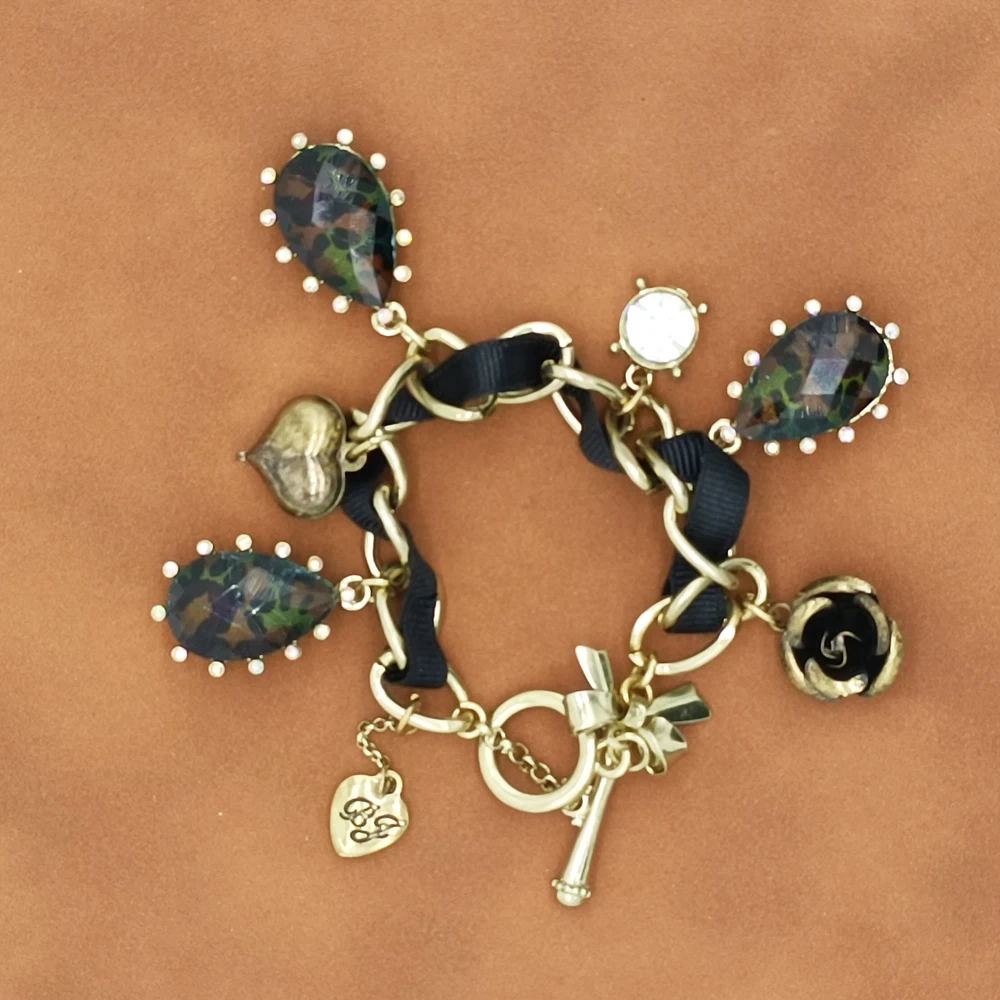 Fashion Antique Camouflage Drop Glaze Charm Bracelet For Women Water Drop Gold Heart Flower Jewelry Free Shipping
Fashion Antique Camouflage Drop Glaze Charm Bracelet For Women Water Drop Gold Heart Flower Jewelry Free Shipping