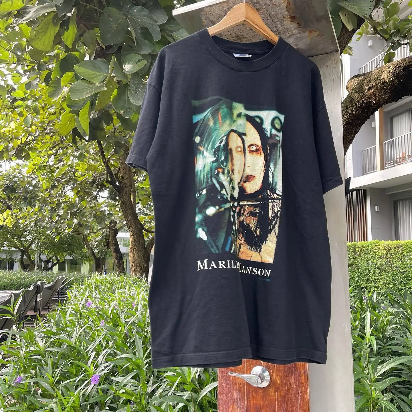 Marilyn Manson The Beautiful People 90-е Базовая черная футболка унисекс NH4052