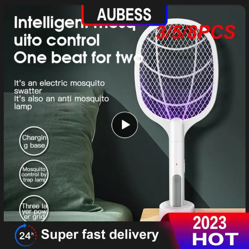 3/5/8PCS Usb Rechargeable Bug Zappers Portable Electric Insect Racket Handheld Electric Mosquito Swatter With Base Holder 3000v
3/5/8PCS Usb Rechargeable Bug Zappers Portable Electric Insect Racket Handheld Electric Mosquito Swatter With Base Holder 3000v