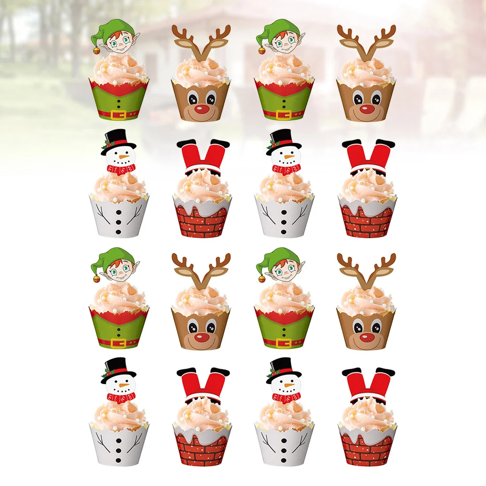 Christmas Cupcake Cake Wrappers Muffin Liner Toppers Paper Weddingwrapper Cups Holiday Picks Dessert Cartoon Cases Decorations 
Christmas Cupcake Cake Wrappers Muffin Liner Toppers Paper Weddingwrapper Cups Holiday Picks Dessert Cartoon Cases Decorations