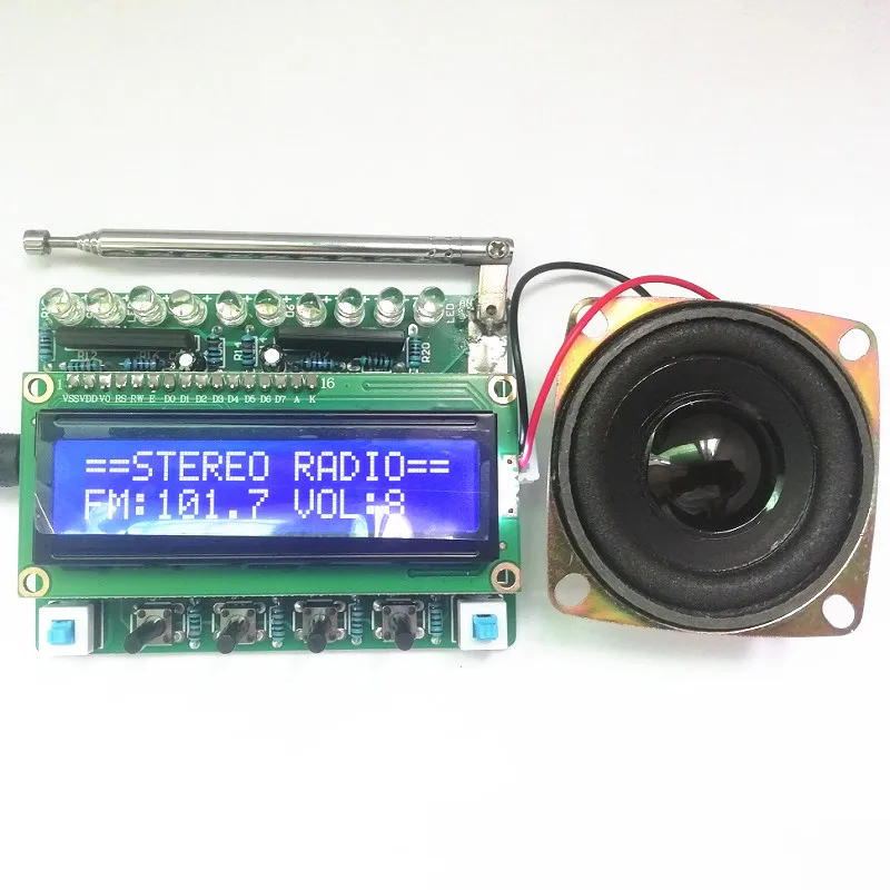 51 Single-chip Microcomputer with Level Indicator RDA5807 FM Module Digital Radio DIY
51 Single-chip Microcomputer with Level Indicator RDA5807 FM Module Digital Radio DIY