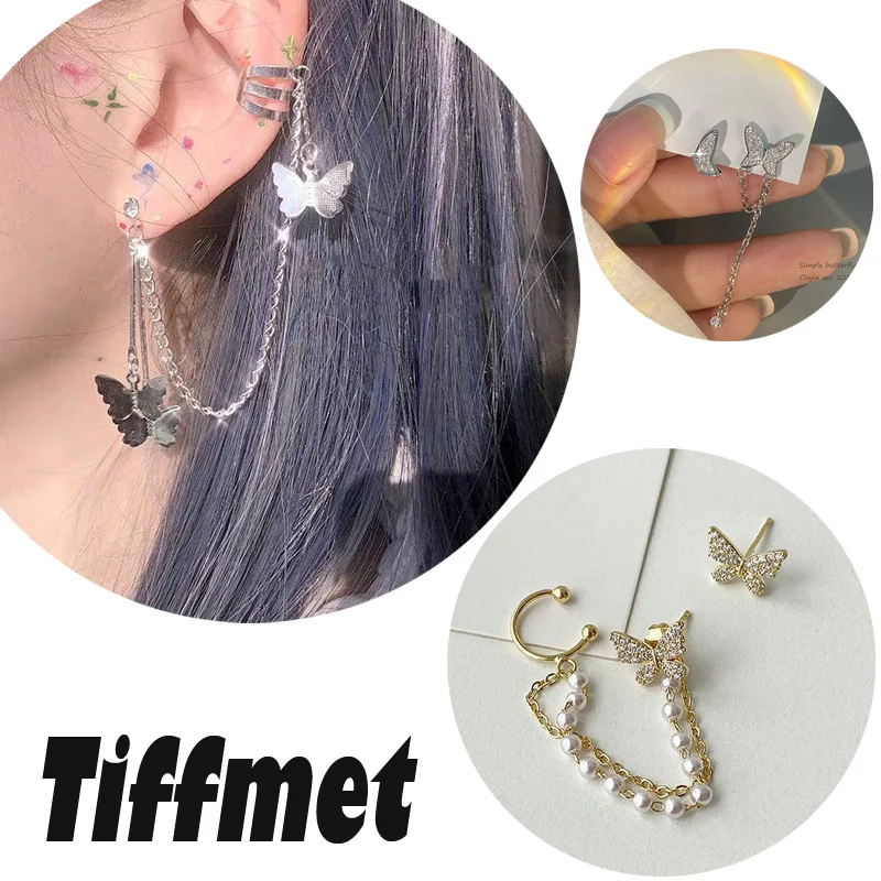 Butterfly Earrings For Women Fashion Ear Bone Clip Earring Stud Romantic Long Tassel Crystal Pearl Cute Wedding Jewelry As Gift
Butterfly Earrings For Women Fashion Ear Bone Clip Earring Stud Romantic Long Tassel Crystal Pearl Cute Wedding Jewelry As Gift