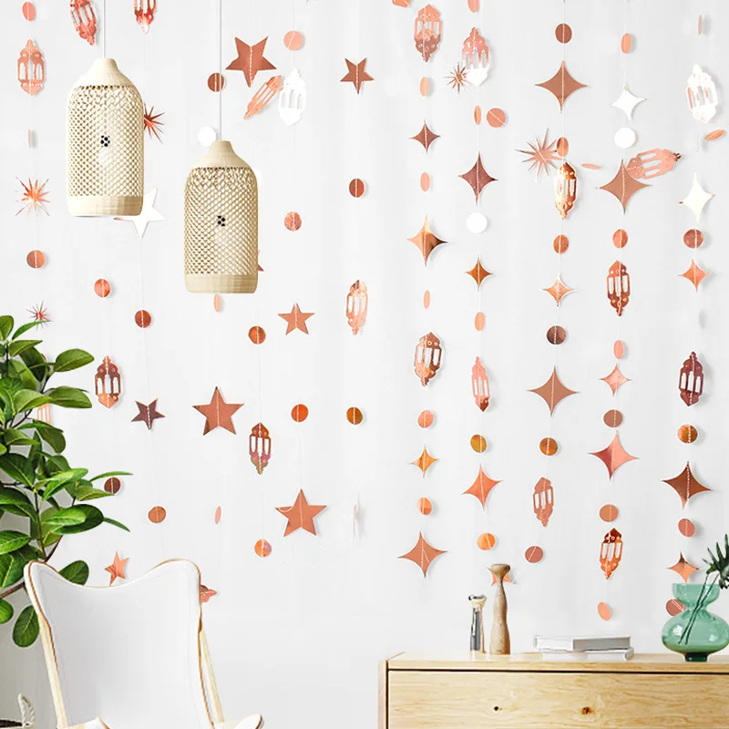 Mirror Paper Moon Star Garland Flash Banner Ramadan Decorations for Home Muslim Islam Eid Mubarak Wall Hanging Decor Eid Al Fitr
Mirror Paper Moon Star Garland Flash Banner Ramadan Decorations for Home Muslim Islam Eid Mubarak Wall Hanging Decor Eid Al Fitr