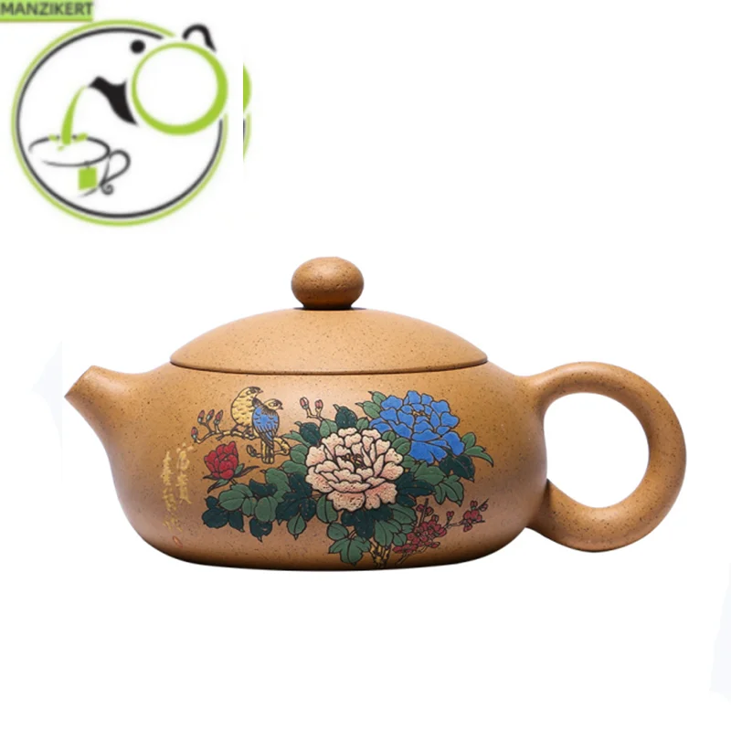 

180ml Chinese Yixing Purple Clay Teapots Raw Ore Section Mud Flat Xishi Tea Pot Handmade Filter Zisha Kettle Household Drinkware