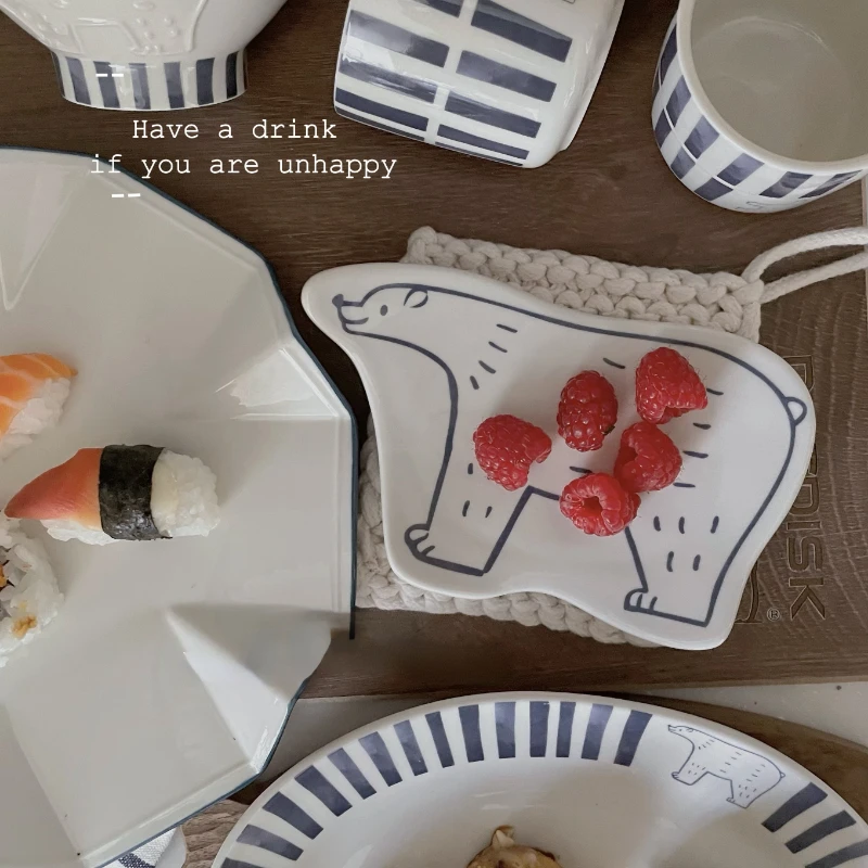 Japanese Polar Bear Ceramic Relief Dinner Plate Bowl Mug Tea Cup Dish Tableware Ceramic Plate Sushi Plate
Japanese Polar Bear Ceramic Relief Dinner Plate Bowl Mug Tea Cup Dish Tableware Ceramic Plate Sushi Plate