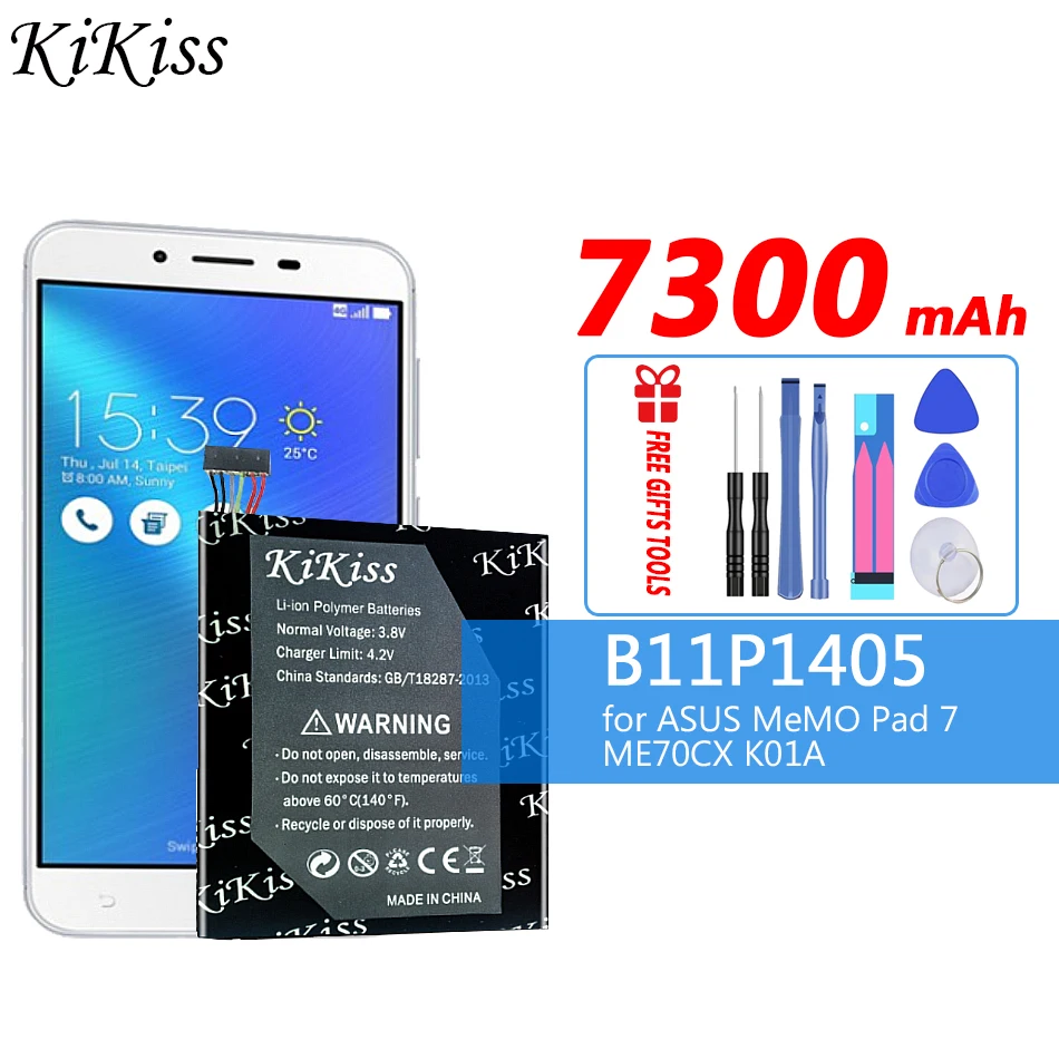 5200mAh kikiss Battery B11P1405 for ASUS MeMO Pad 7 ME70CX K01A batteries
5200mAh kikiss Battery B11P1405 for ASUS MeMO Pad 7 ME70CX K01A batteries