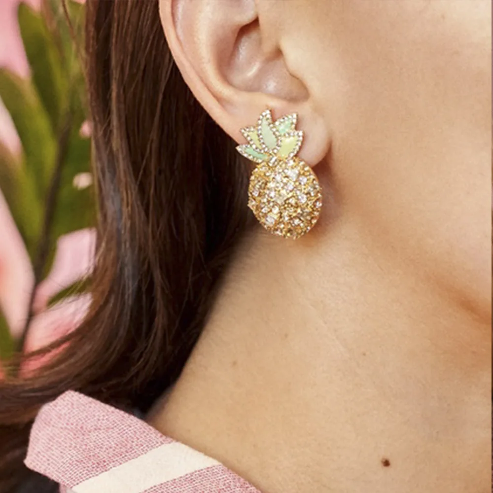 Colorful Zircon Pineapple Stud Earrings For Women Time Trend Ladies Birthday Party Earrings Jewelry Wholesale Direct Sales
Colorful Zircon Pineapple Stud Earrings For Women Time Trend Ladies Birthday Party Earrings Jewelry Wholesale Direct Sales