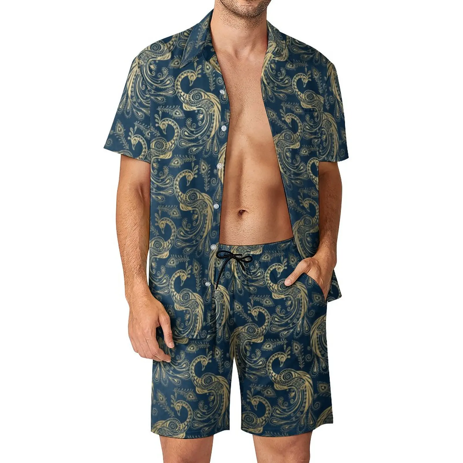 Gold Peacock Men Sets Retro Animal Print Fashion Casual Shirt Set Short Sleeve Graphic Shorts Summer Vacation Suit Plus Size
Gold Peacock Men Sets Retro Animal Print Fashion Casual Shirt Set Short Sleeve Graphic Shorts Summer Vacation Suit Plus Size