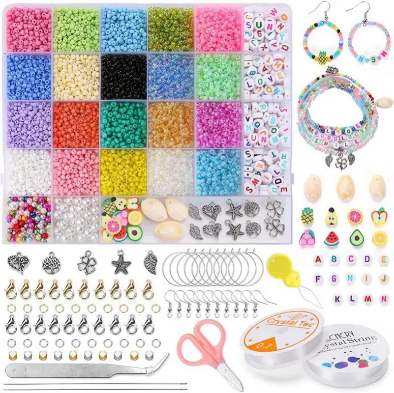 Rainbow Color 3MM Seed Beads Set For Jewelry Making Small Glass Czech Bead Set For Bracelet Making DIY Earring Accessories Kit
Rainbow Color 3MM Seed Beads Set For Jewelry Making Small Glass Czech Bead Set For Bracelet Making DIY Earring Accessories Kit