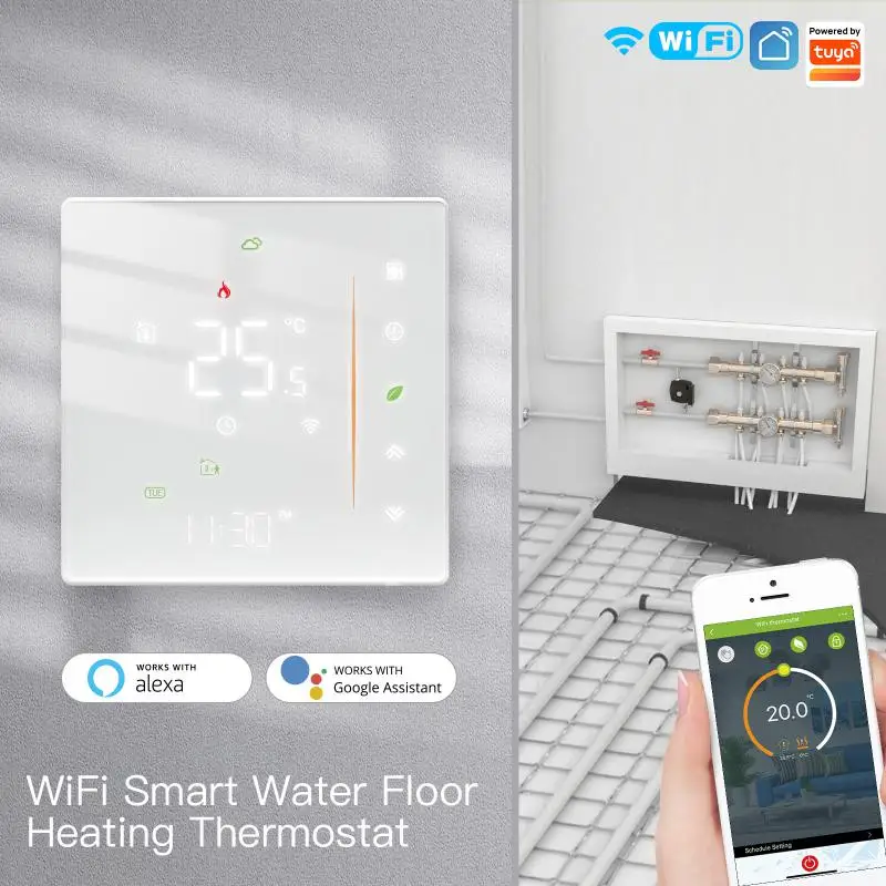 WiFi Thermostat Wireless Temperature Controller Water/Electric Floor Heating Gas Boiler Tuya Smart Life With Alexa Google Home
WiFi Thermostat Wireless Temperature Controller Water/Electric Floor Heating Gas Boiler Tuya Smart Life With Alexa Google Home