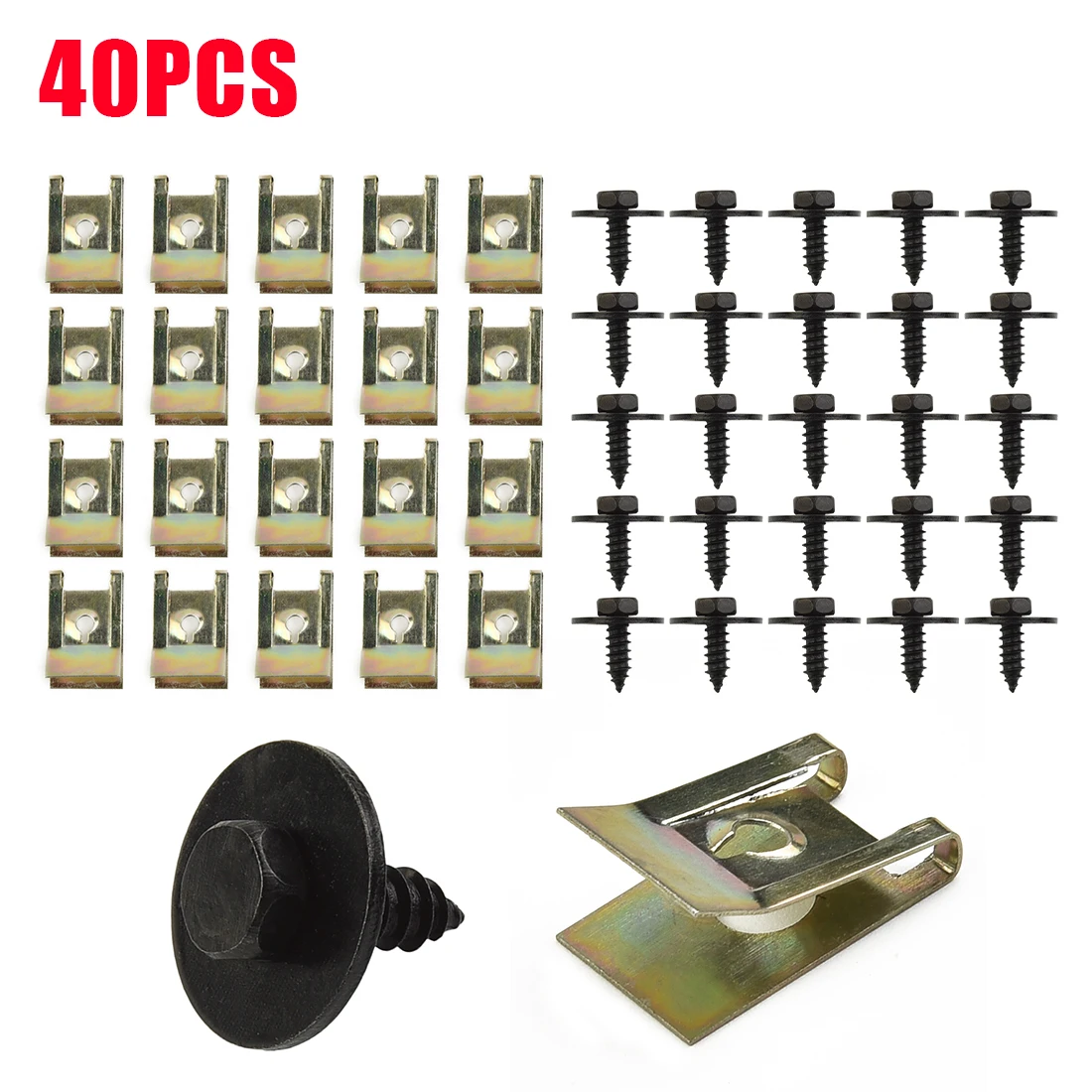 40 Pcs Chassis Engine Guard Metal Nut Screw Washers U-Nut Clip Engine Shield Bumper Guard Cross Screws For BMW E46 E92 E90 F10
40 Pcs Chassis Engine Guard Metal Nut Screw Washers U-Nut Clip Engine Shield Bumper Guard Cross Screws For BMW E46 E92 E90 F10
