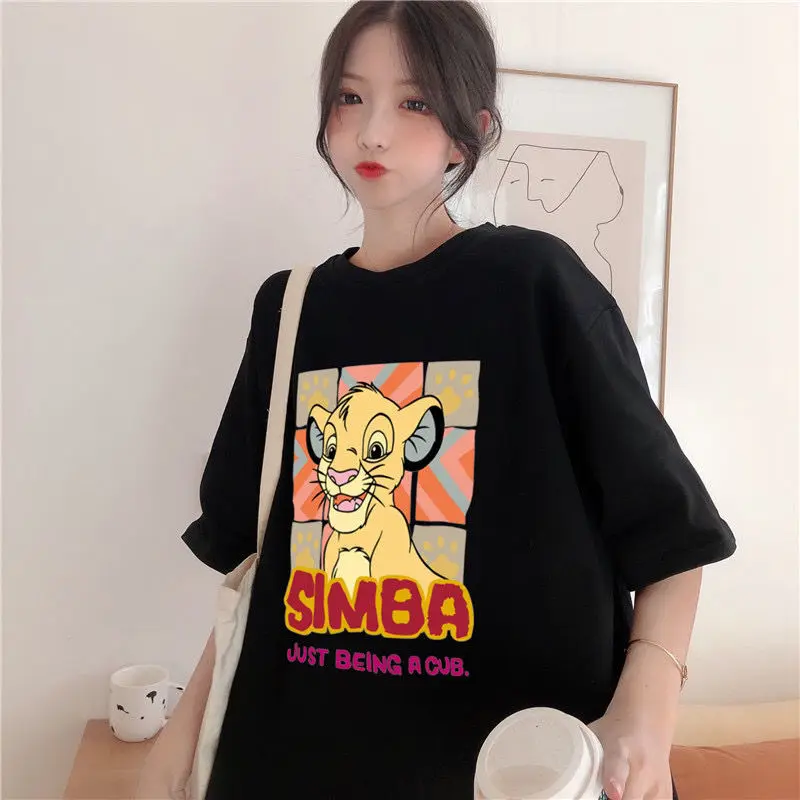 New Hakuna Ins Simba Short Sleeve T-Shirt for Female Loose Slim Students Korean version The Lion King Harajuku Top Tees Female
New Hakuna Ins Simba Short Sleeve T-Shirt for Female Loose Slim Students Korean version The Lion King Harajuku Top Tees Female
