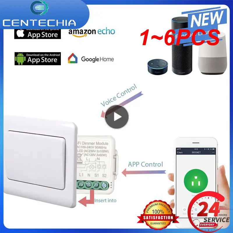 Умный диммер с Wi-Fi, 1-6 шт.
Умный диммер с Wi-Fi, 1-6 шт.
