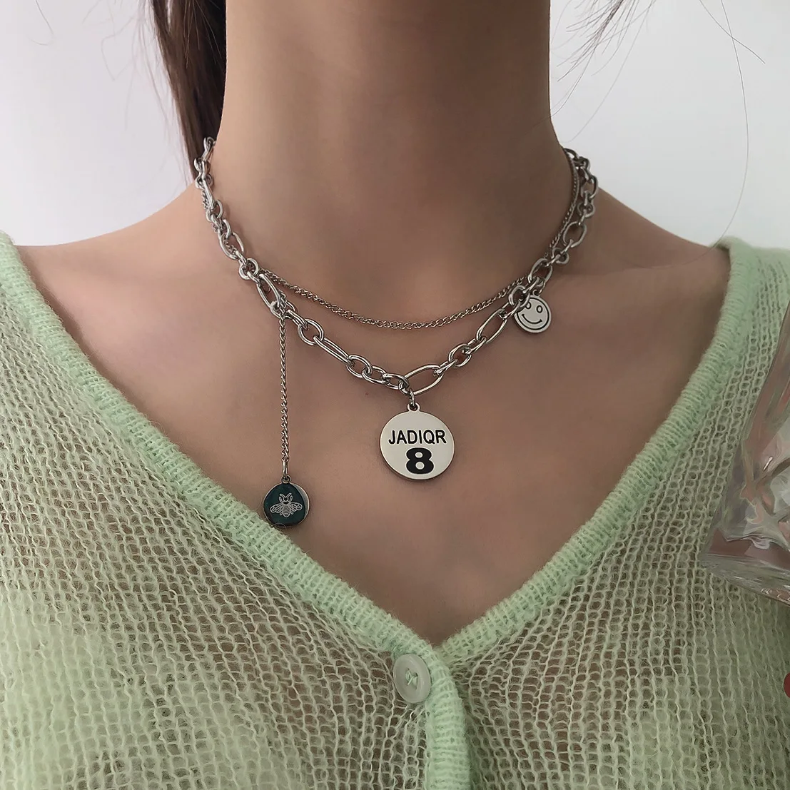 Layered Choker Necklaces for Women,Dainty Paperclip Chain Necklace Simple Adjustable Initial Coin Pendant Necklaces Jewelry Gift
Layered Choker Necklaces for Women,Dainty Paperclip Chain Necklace Simple Adjustable Initial Coin Pendant Necklaces Jewelry Gift