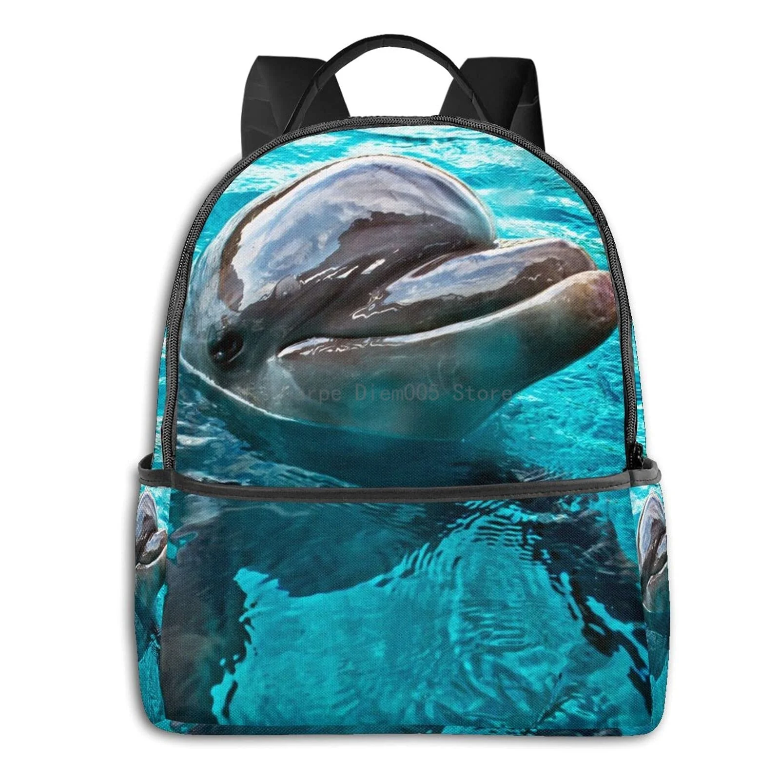 Funny Dolphin Swimming Ocean Sea Backpack for Mens Womens School Travel Shoulder Backpack
Funny Dolphin Swimming Ocean Sea Backpack for Mens Womens School Travel Shoulder Backpack
