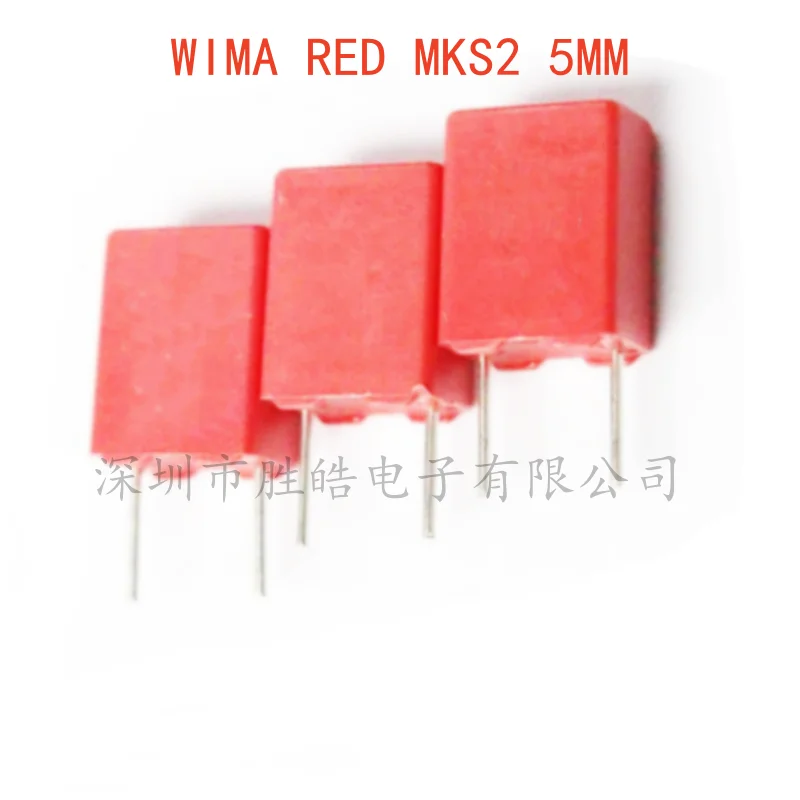 

(2 шт.) WIMA RED MKS2 5 мм 50 в 63 в 100 В 0,01 в 1,5 мкФ 1 нФ 0,22 мкФ 1 мкф 2,2 мкФ 10 мкФ 22 НФ мкФ P5 пленочный конденсатор Hi-Fi аудио