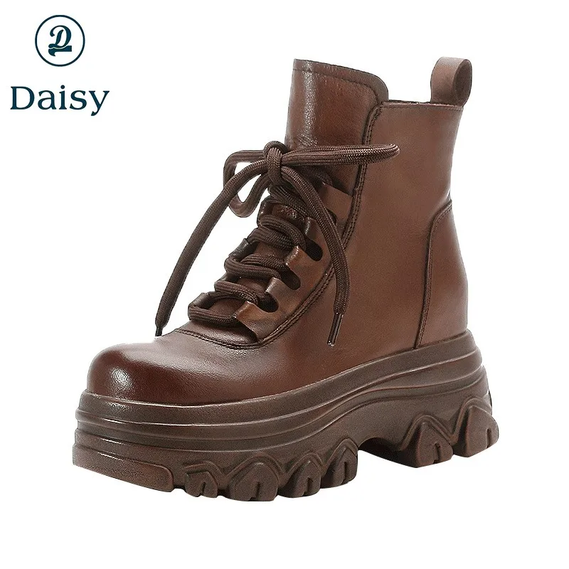Cowhide Women's Shoes Short Boots Thick Sole Short Boots Matsuke Martin Boots Genuine Leather Boots Retro Autumn Winter New Styl
Cowhide Women's Shoes Short Boots Thick Sole Short Boots Matsuke Martin Boots Genuine Leather Boots Retro Autumn Winter New Styl