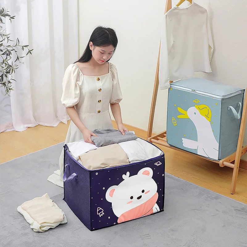 Big Capacity Quilt Storage Bag Home Clothing Bags Cartoon Non-Woven Fabric Storage With Carry Rope Moisture Proof Organizer
Big Capacity Quilt Storage Bag Home Clothing Bags Cartoon Non-Woven Fabric Storage With Carry Rope Moisture Proof Organizer