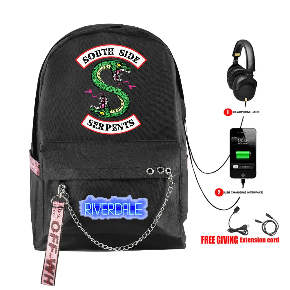 Trendy TV Riverdale Season 5 Student School Bags Unisex Print Oxford Waterproof Notebook Usb Rechargeable Travel Backpacks 
Trendy TV Riverdale Season 5 Student School Bags Unisex Print Oxford Waterproof Notebook Usb Rechargeable Travel Backpacks