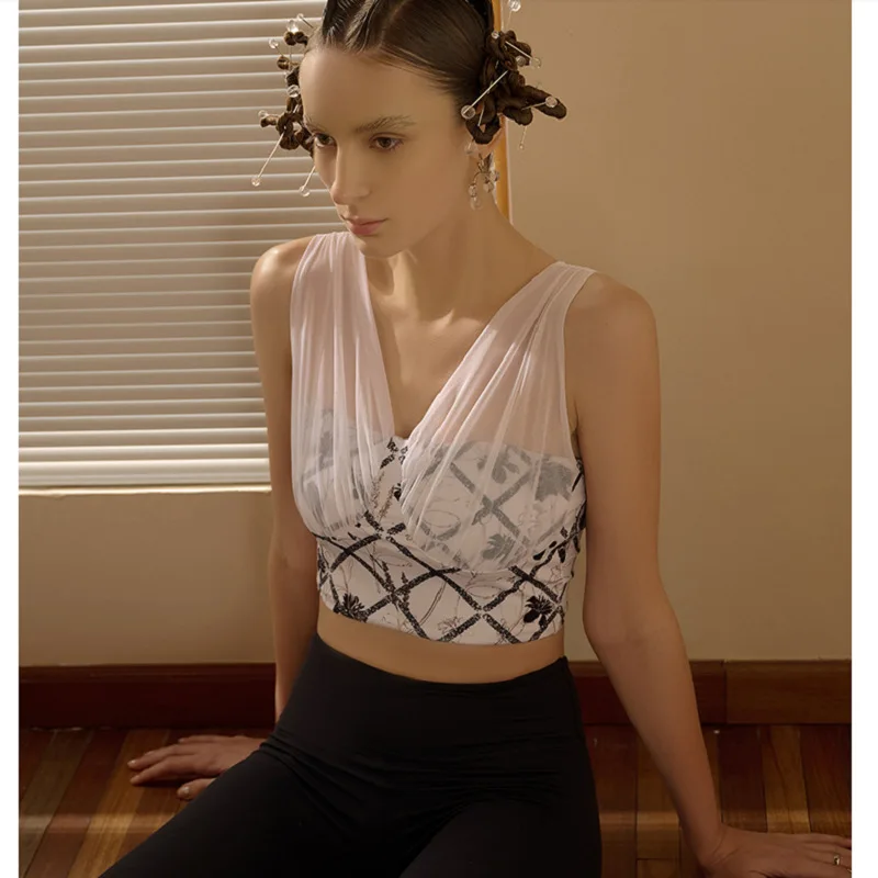 Mesh Stitched Printed Bra Sports Bra Vest Tight Fitness Underwear Yoga Suit Women With Breast Pad
Mesh Stitched Printed Bra Sports Bra Vest Tight Fitness Underwear Yoga Suit Women With Breast Pad